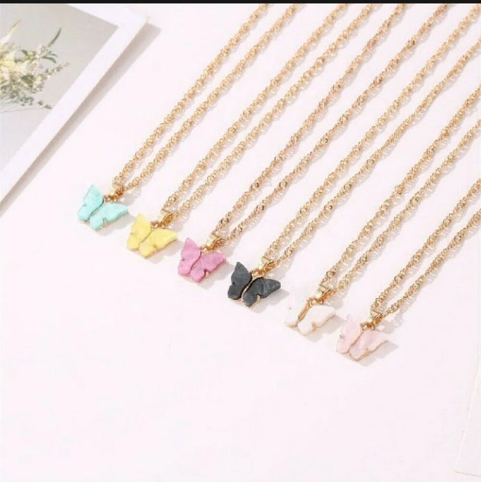 Butterfly Necklace Pendant Cute Necklaces