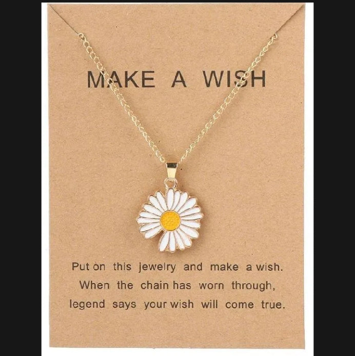 Korean Fashion Flower Pendant Necklace for Girl Women